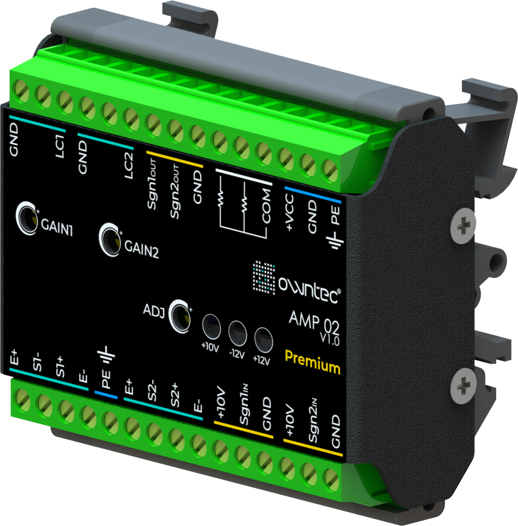 AMP 02 Premium - Amplificador Analógico de sinal diferencial - Vista Isométrica
